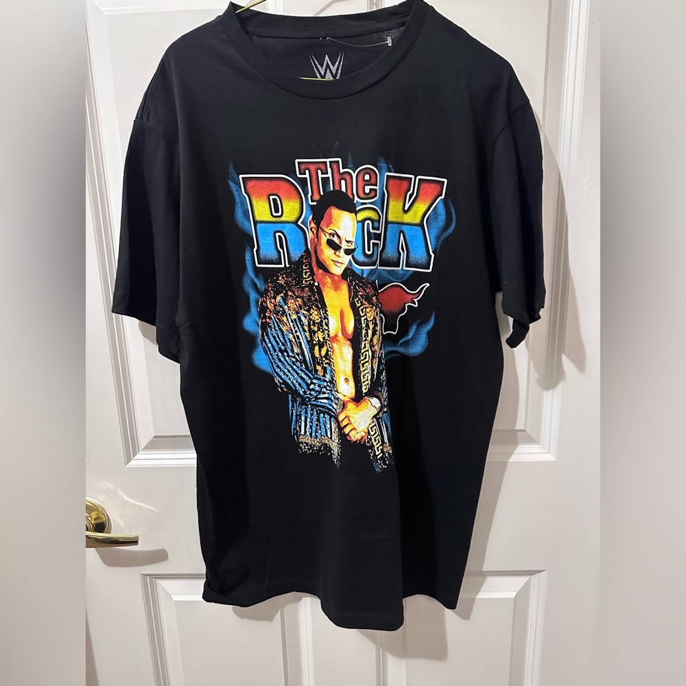 Dwayne Johnson The Rock WWF Graphic Tee Shirt